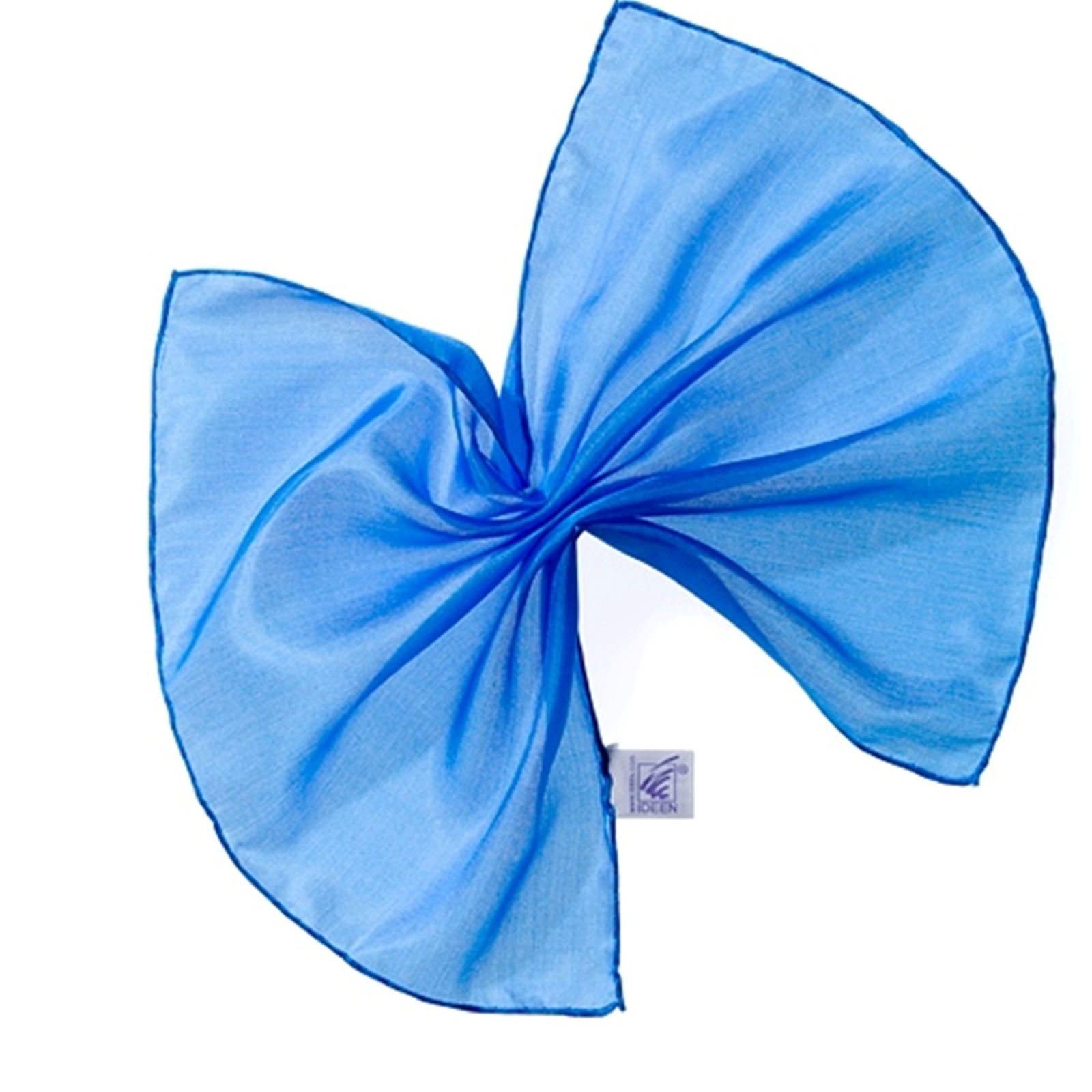 Seidentuch Einstecktuch 100 % Seide brillant blau 28 x 28 cm
