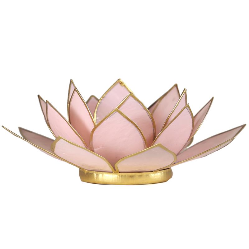 Lotus Teelichthalter, Kerzenhalter Rosa