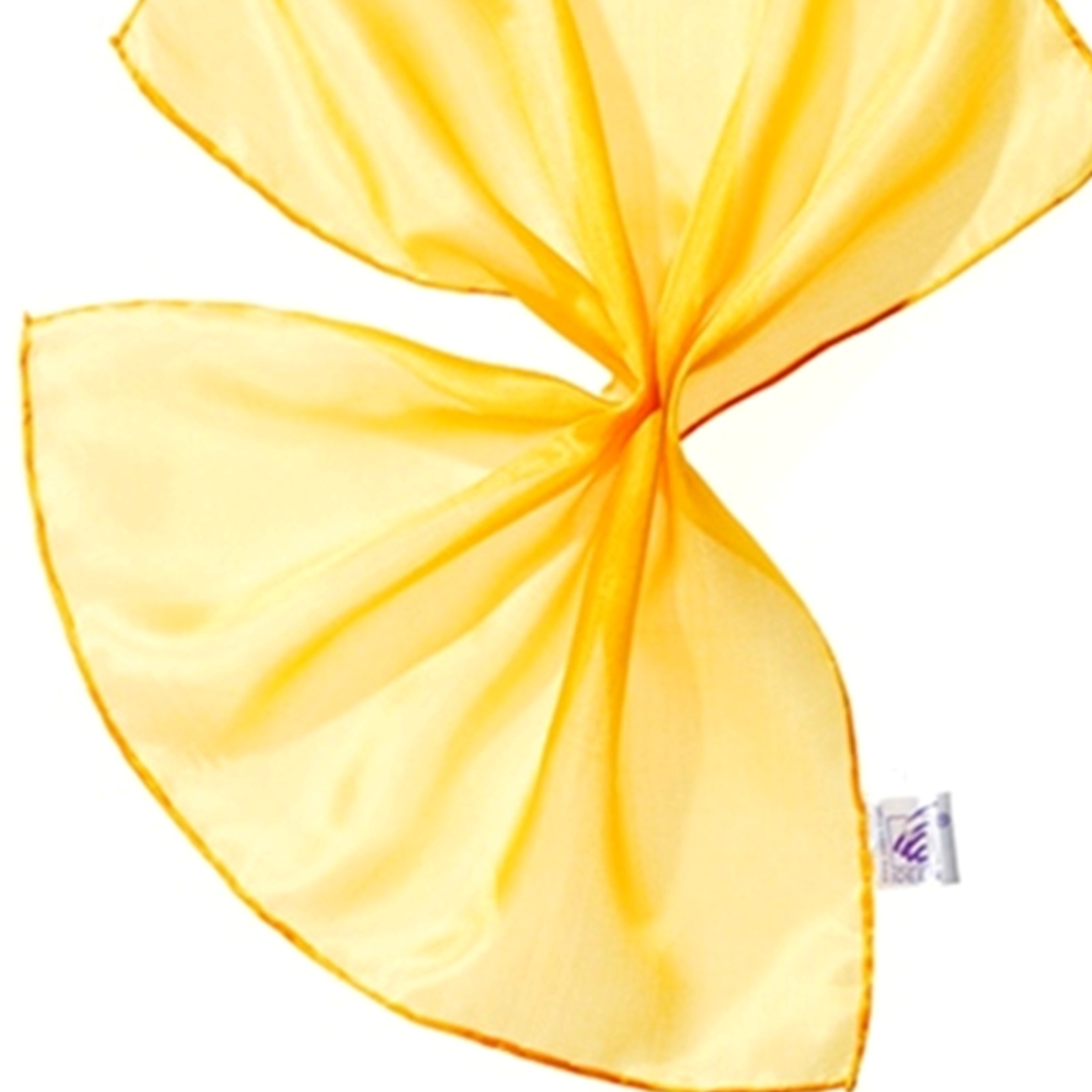 Seidentuch Einstecktuch 100 % Seide gelb 28 x 28 cm
