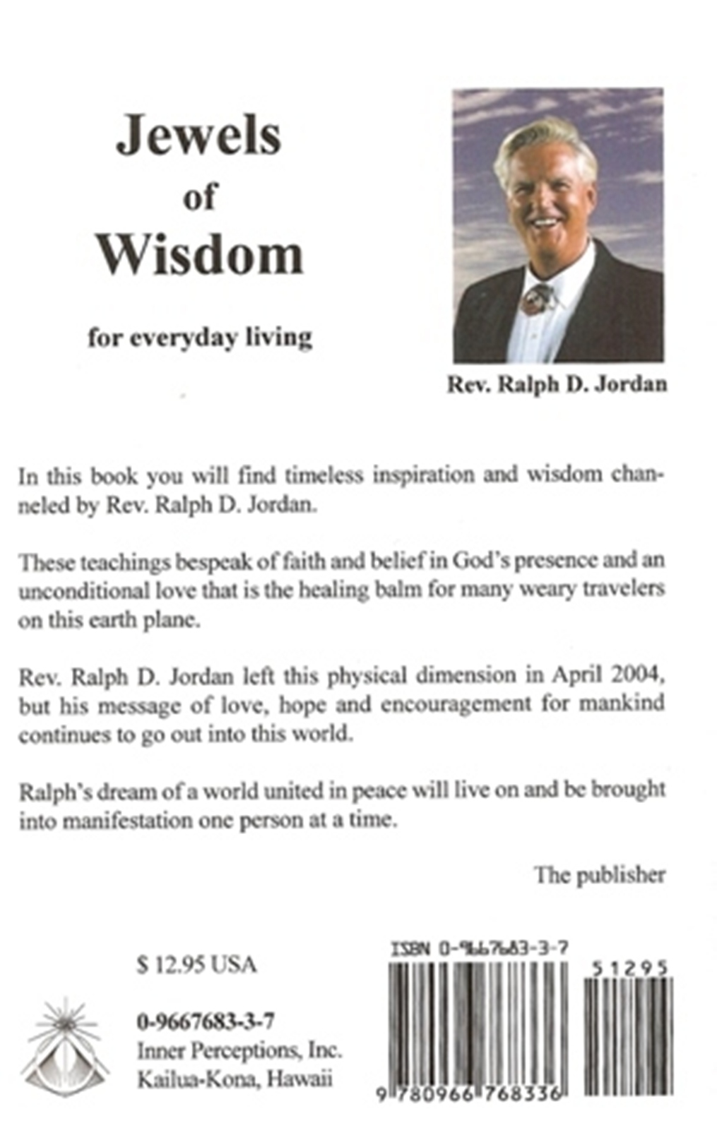 Jewels of Wisdom for everyday living, Rev. Ralph D. Jordan