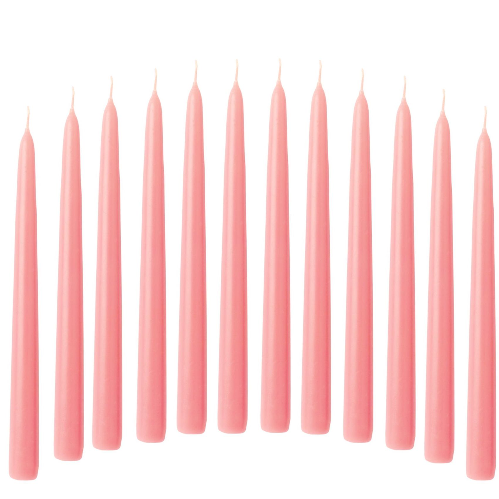 Leuchterkerze Spitzkerze 12 Stück rosa 21/240 mm durchgefärbtes Wachs