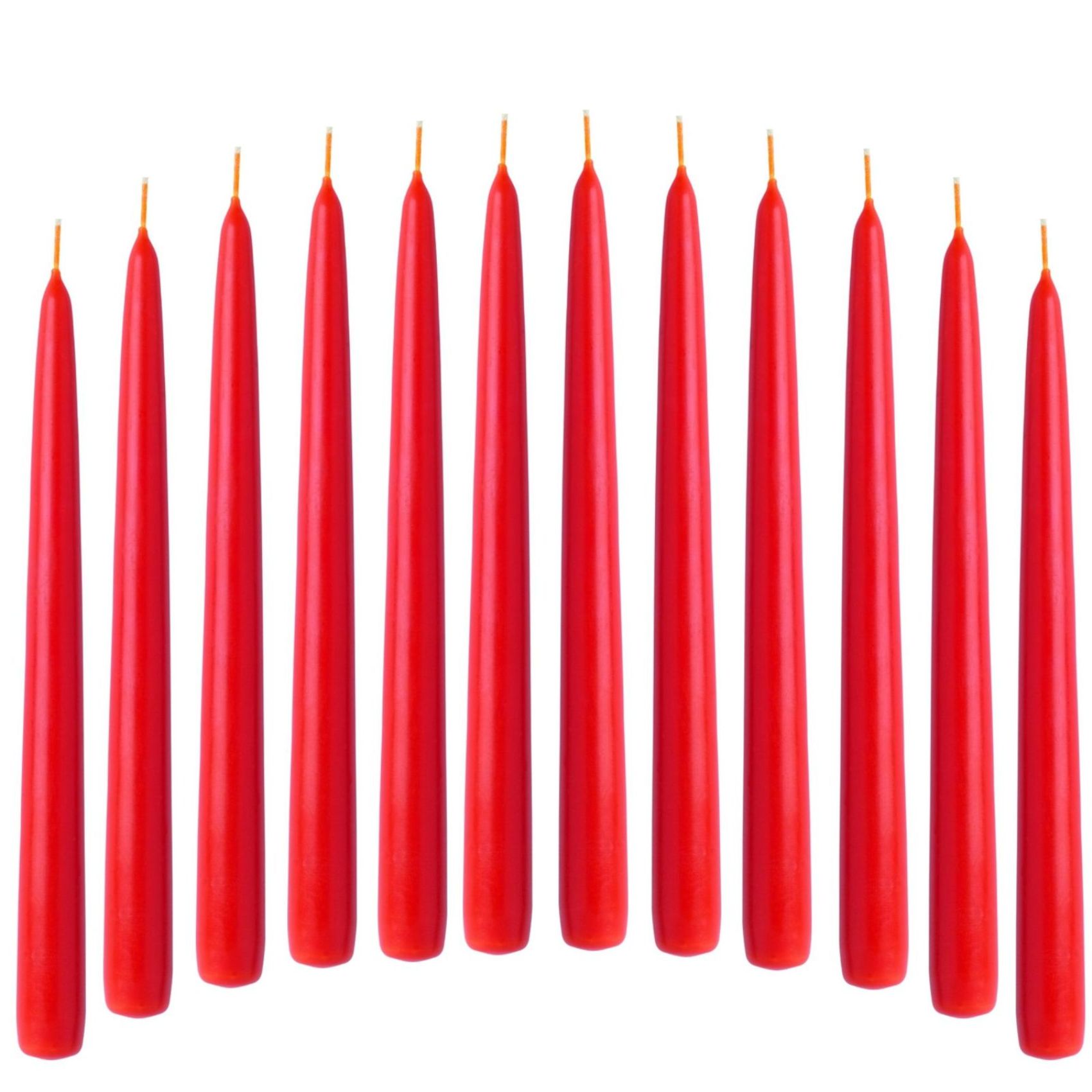 Spitzkerze Leuchterkerze rot 12 Stück 21/240 mm durchgefärbtes Wachs