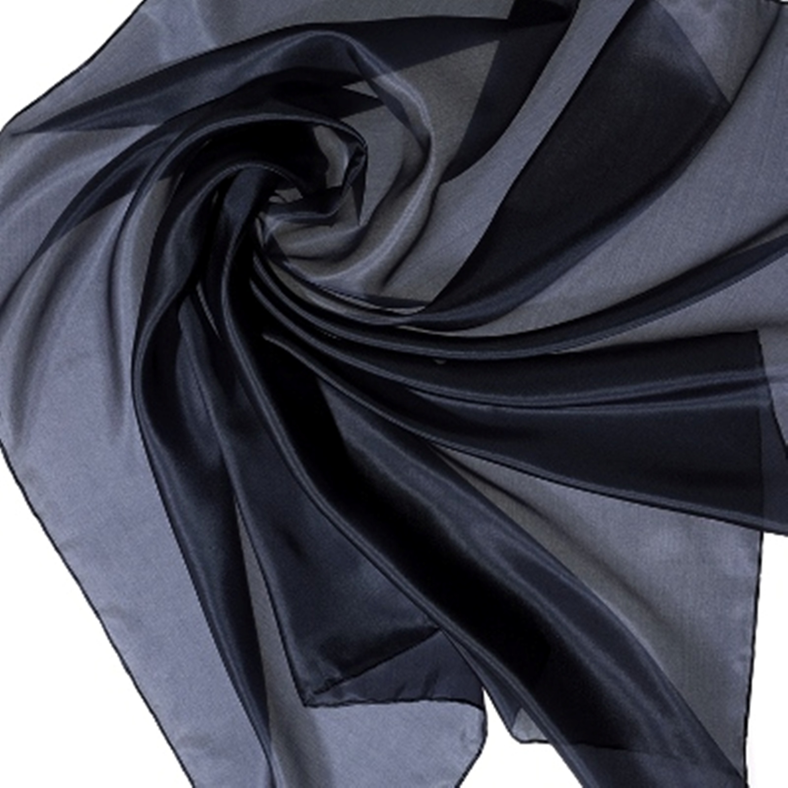 Halstuch Seidentuch Kopftuch 100 % Seide blau marine 90 x 90cm