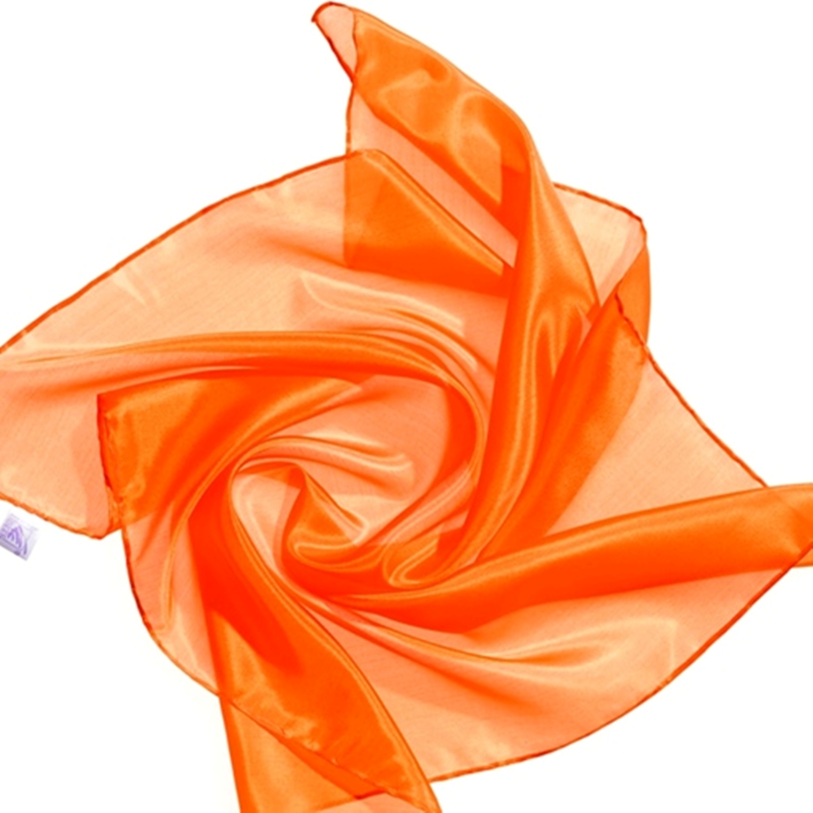 Seidentuch Nickituch 100 % Seide orange 55 x 55 cm