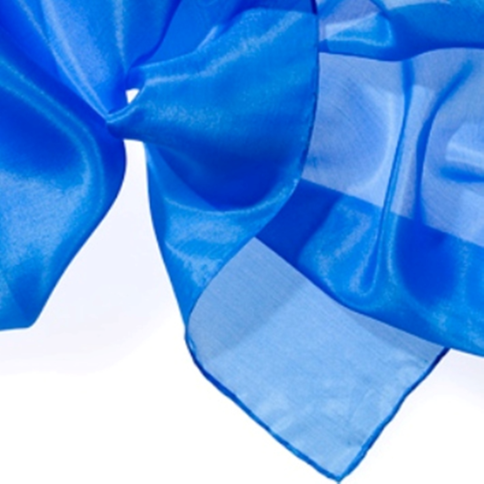 Seidentuch Nickituch 100 % Seide brillant blau 55 x 55 cm