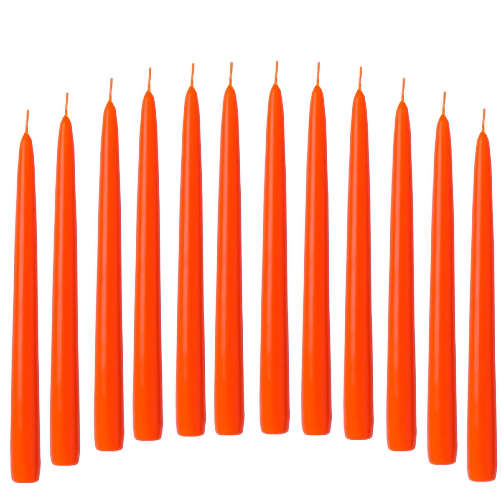 12-Spitzkerzen-orange544d344d08ab9 Spitzkerze Leuchterkerze orange 12 Stück 21/240 mm