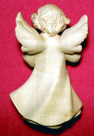 Engel-R-ckseite engel mit ziehharmonika von hinten